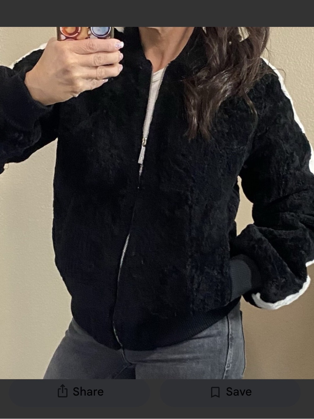 Michael Kors real Lamb Fur Bomer Jacket Size XS